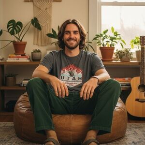 Utah Graphic Tee – Gildan Softstyle – XL – Charcoal Moose Mountain Estb. 1896